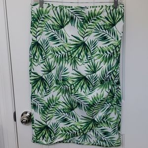 Final Price! Palm Print Faux Wrap Skirt